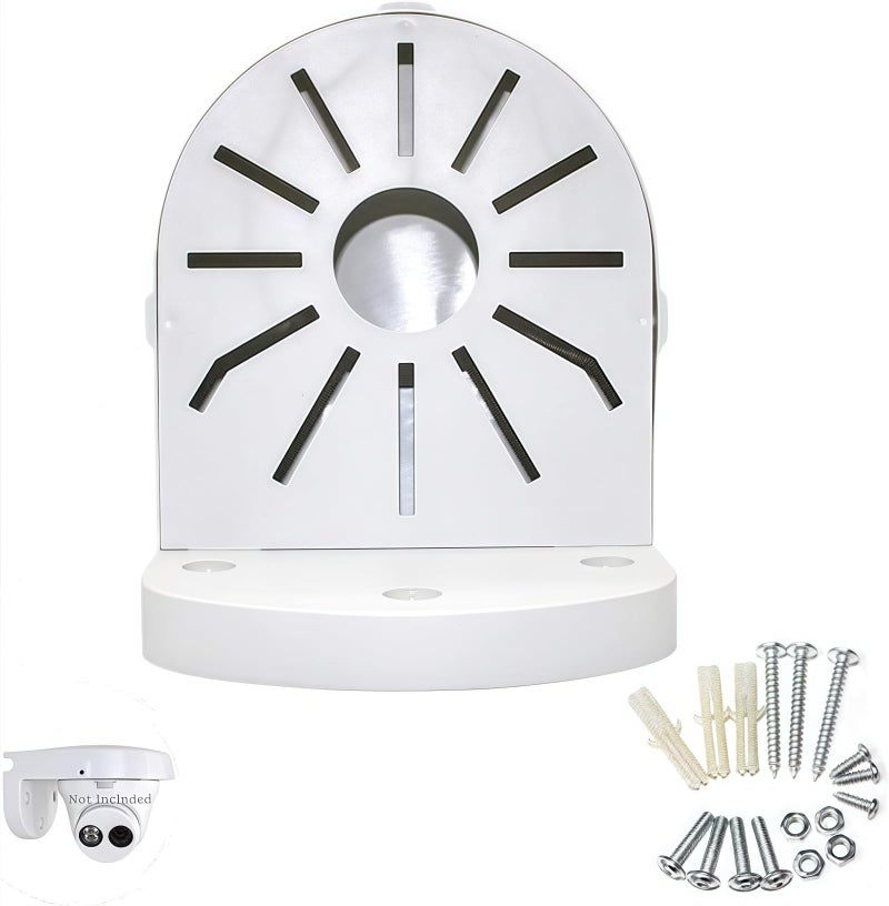 BeElion L-Shape Universal ABS Dome Camera Bracket - Weatherproof Wall/Ceiling Mount for Hikvision & More, with Integrated Cable Management - Image 1